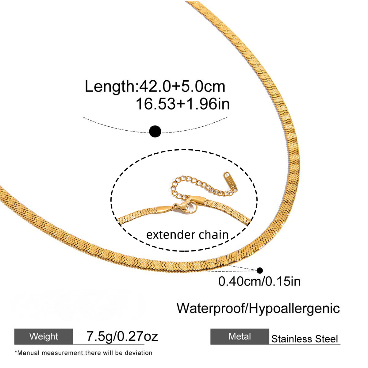 Stainless Steel 18K Gold PVD Layered Necklace