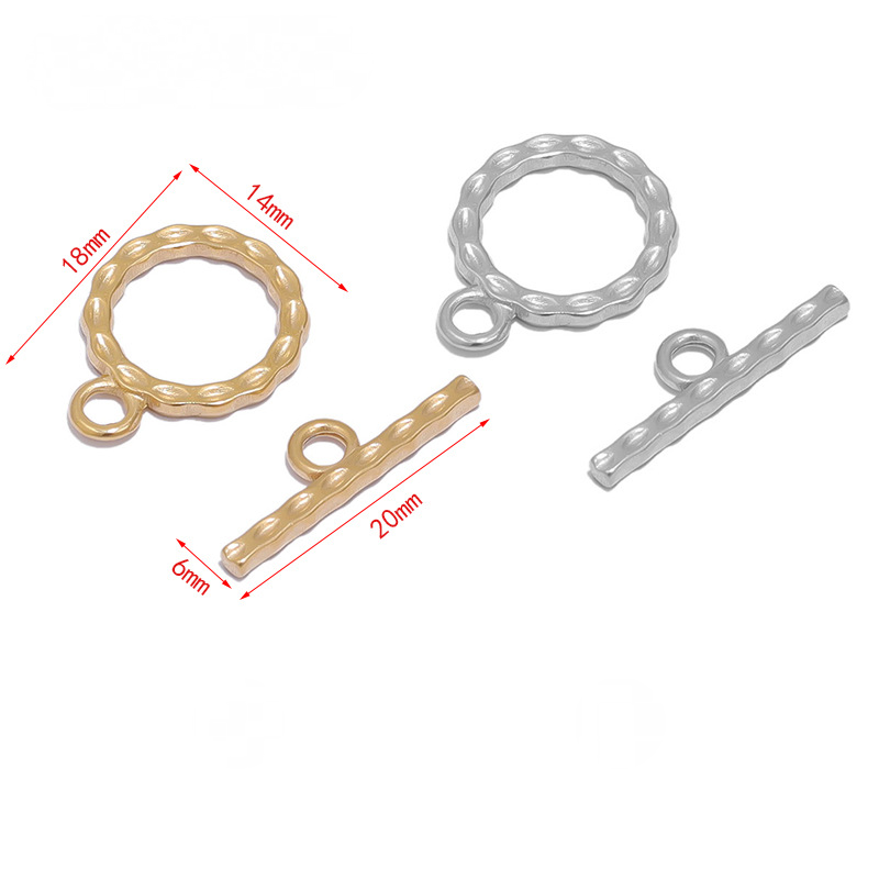 Stainless Steel 18K Gold PVD Toggle Clasp - 4 Pack