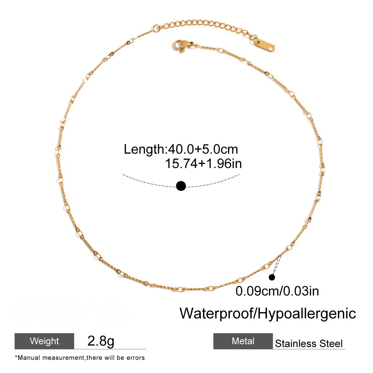 Stainless Steel Stacking Metal Chain Necklace