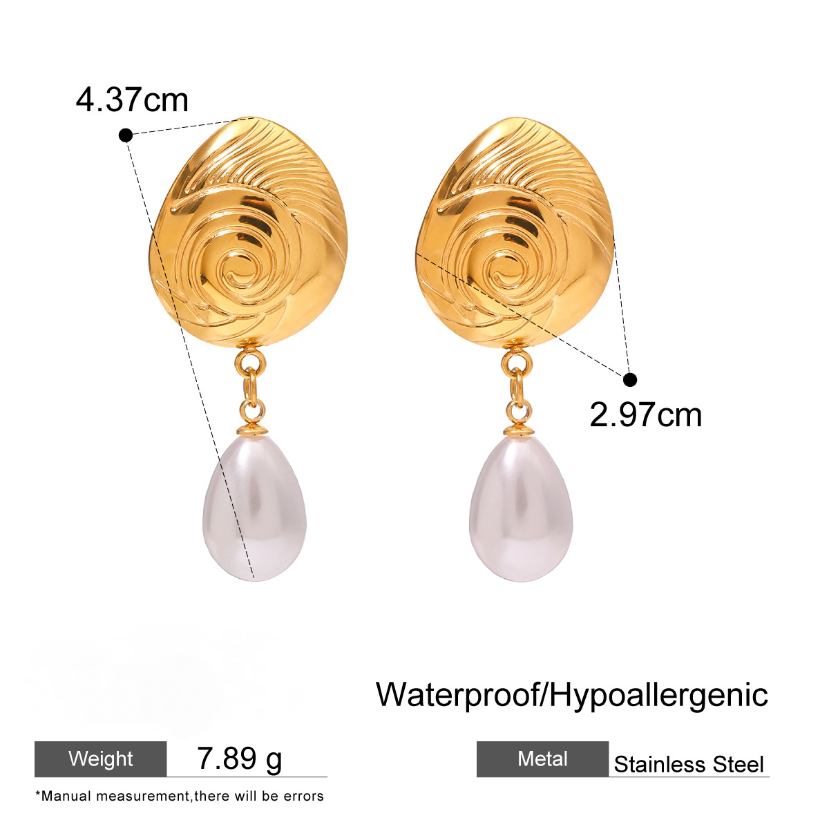 Stainless Steel Vacation Style Earrings Combination