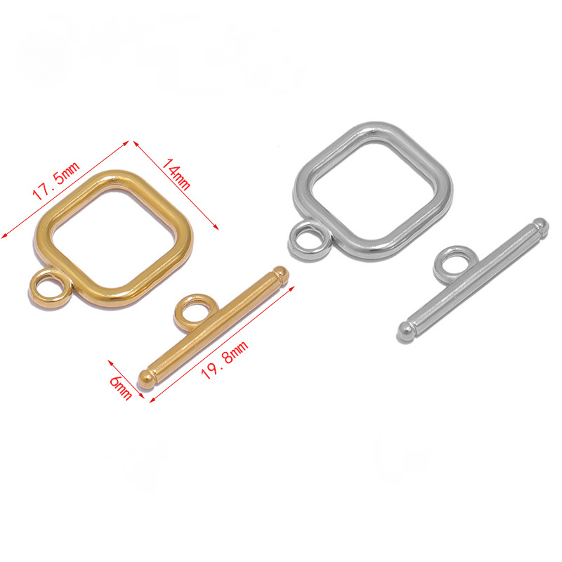 Stainless Steel 18K Gold PVD Toggle Clasp - 4 Pack