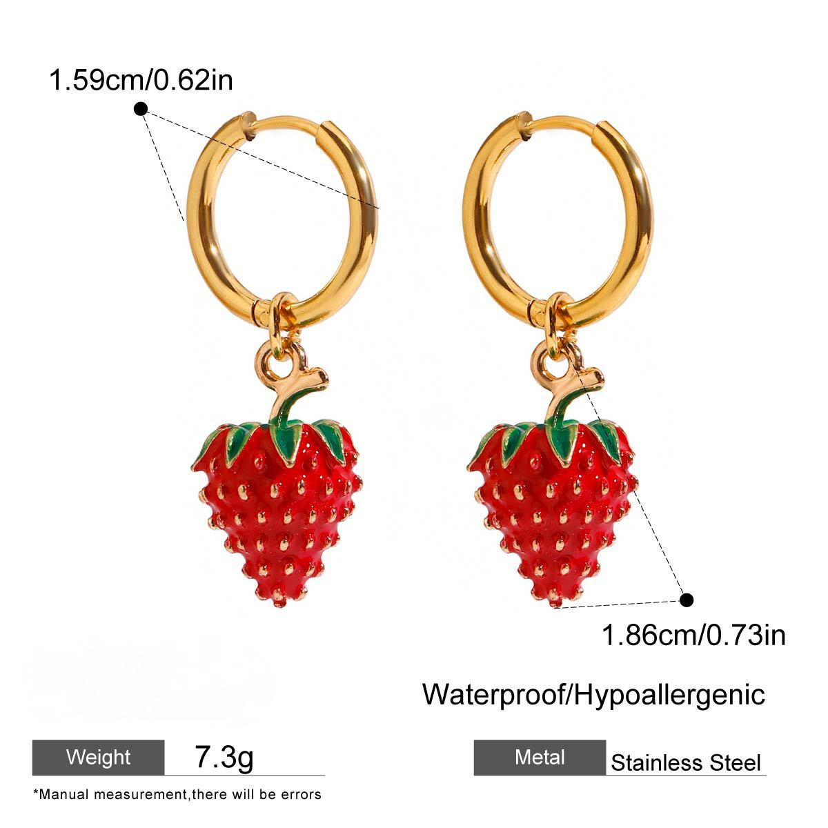 Stainless Steel Round Drop Earrings