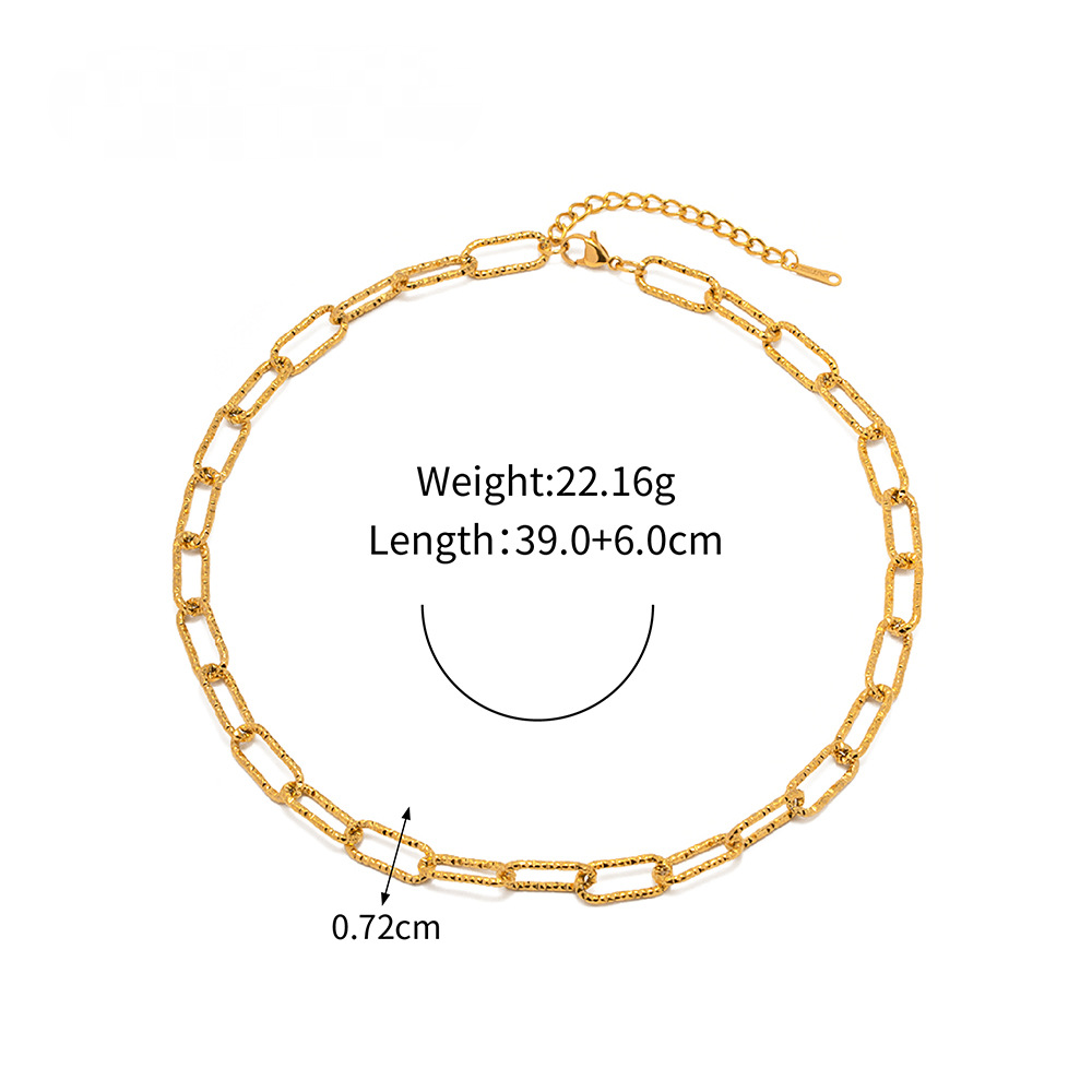 Stainless Steel Paperclip Chain Necklace