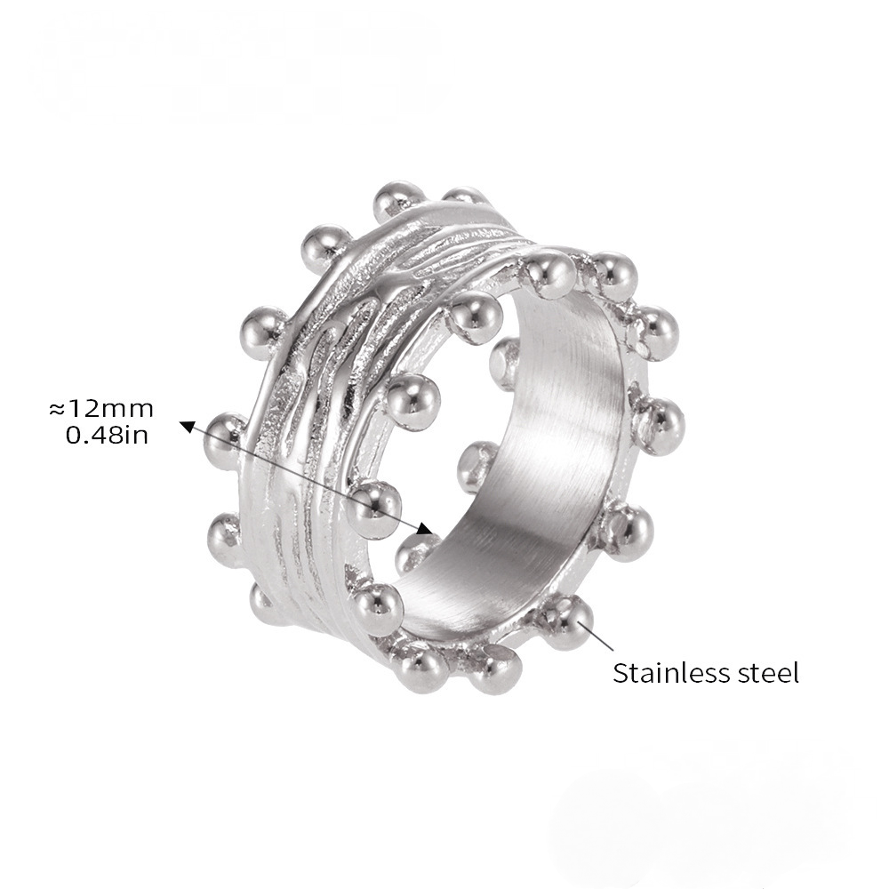 Stainless Steel Irregular Texture Ball Edge Ring