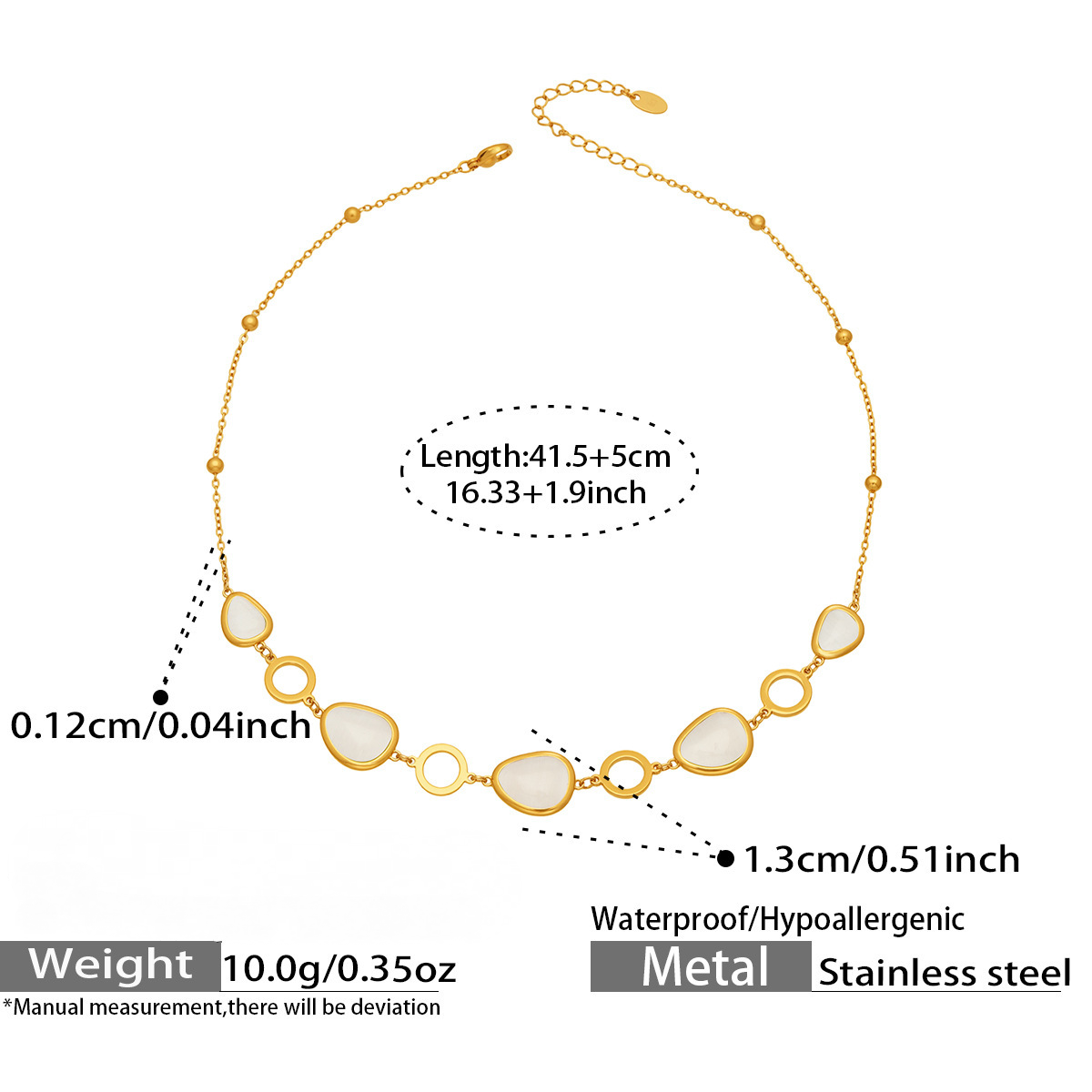 Stainless Steel Oval Cat's Eye Stone Necklace Bracelet Earrings Jewelry Set