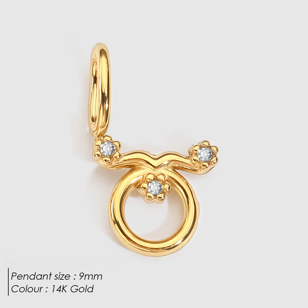 Stainless Steel Diamond-encrusted Constellation Necklace Pendant
