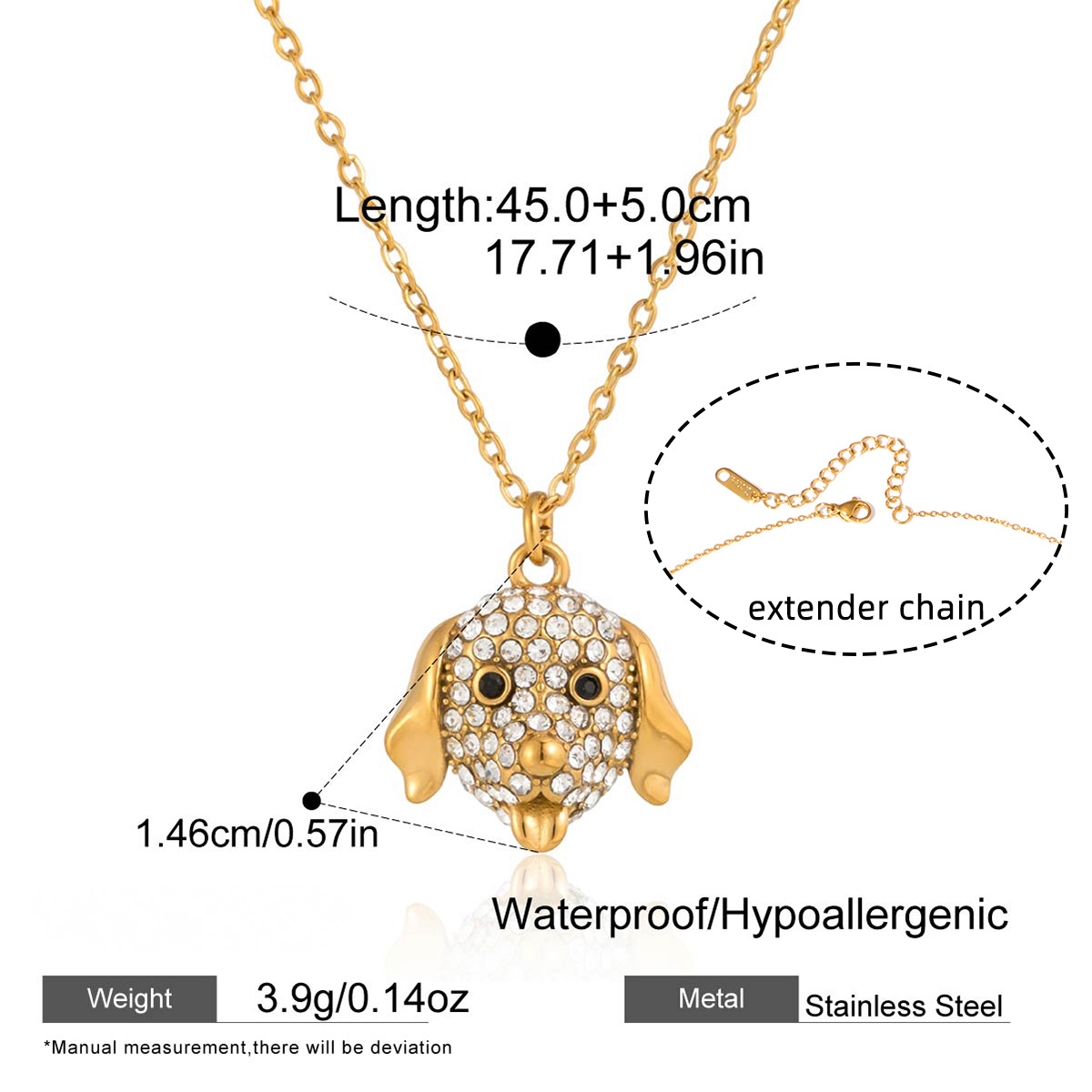 Stainless Steel Pet Cat and Dog Necklace