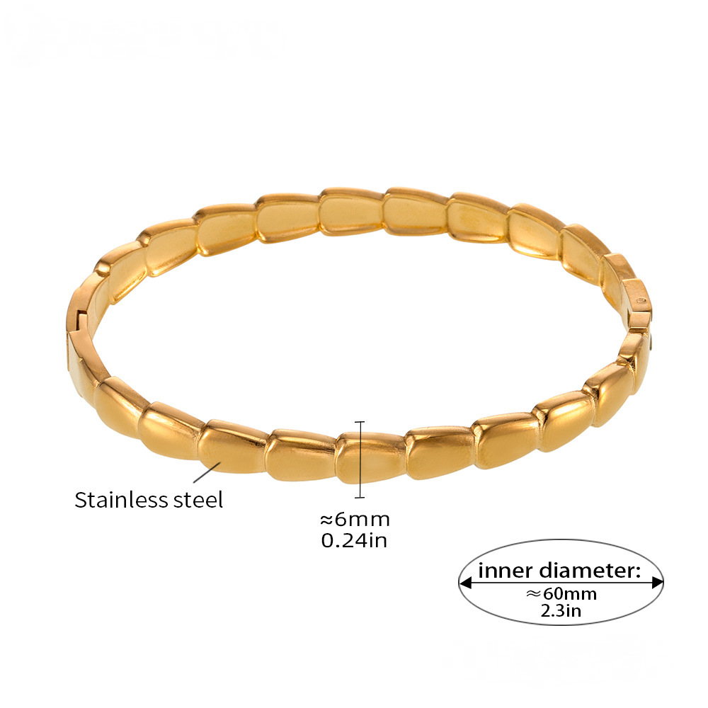 Scale Shape Stainless Steel Bracelet