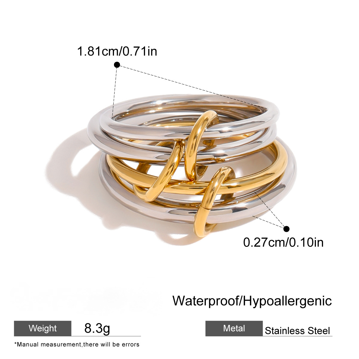 Stainless Steel Stacking Plain Band Rings