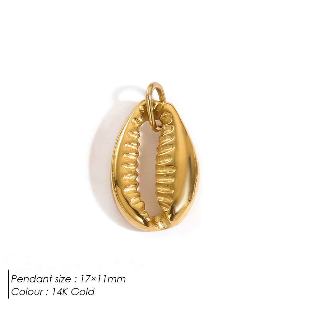 Stainless Steel Double-sided Ocean Series DIY Pendant