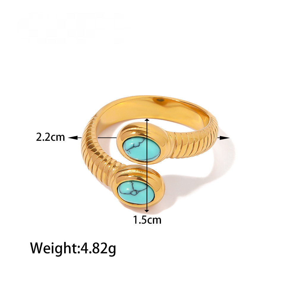 Stainless Steel Snake-shaped Open Ring