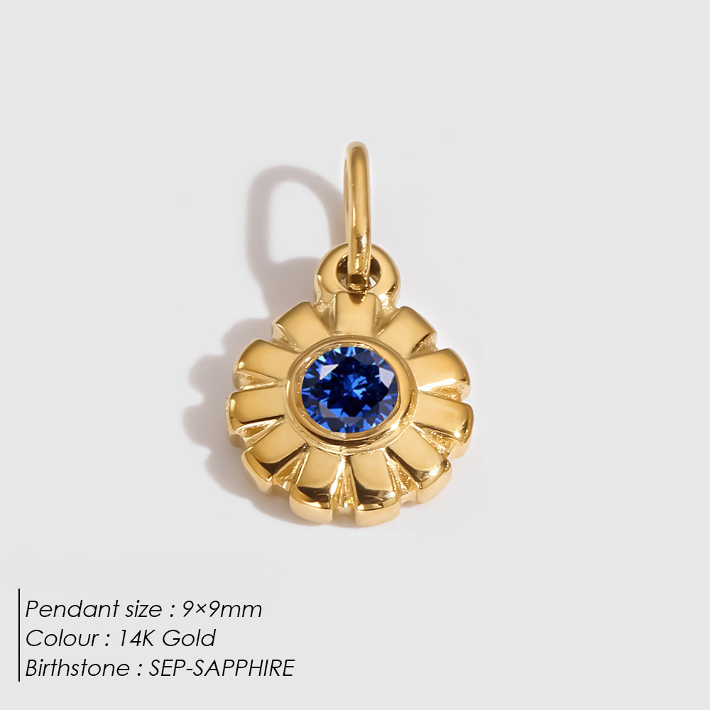 Stainless Steel Daisy and Four-leaf Clover Flower Pendant