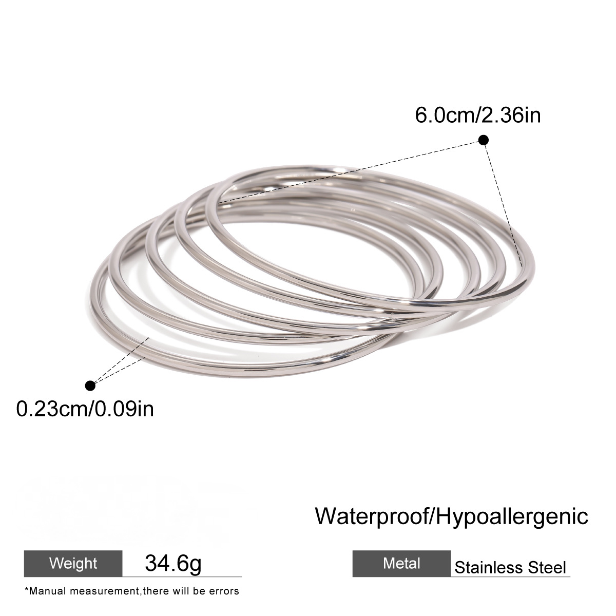 Stainless Steel Plain Ring Bangle