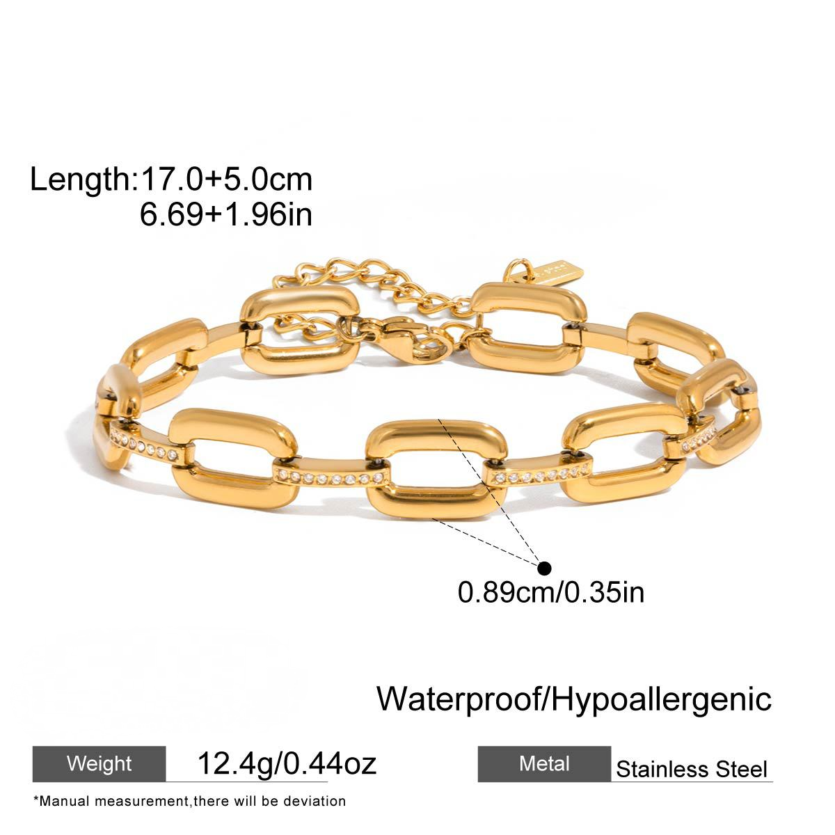 Stainless Steel Flashing Cubic Zirconia Bracelet