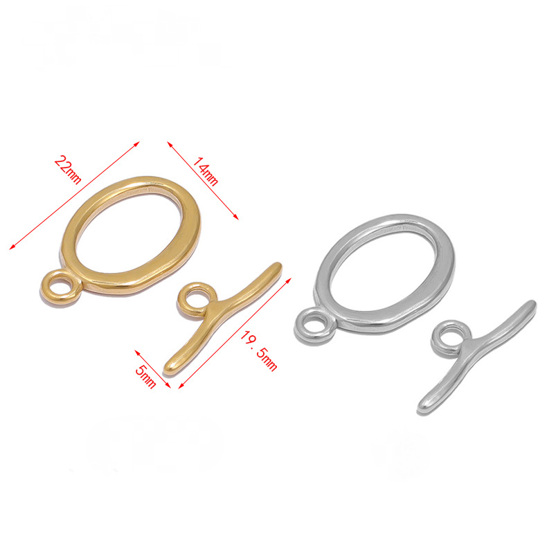 Stainless Steel 18K Gold PVD Toggle Clasp - 4 Pack