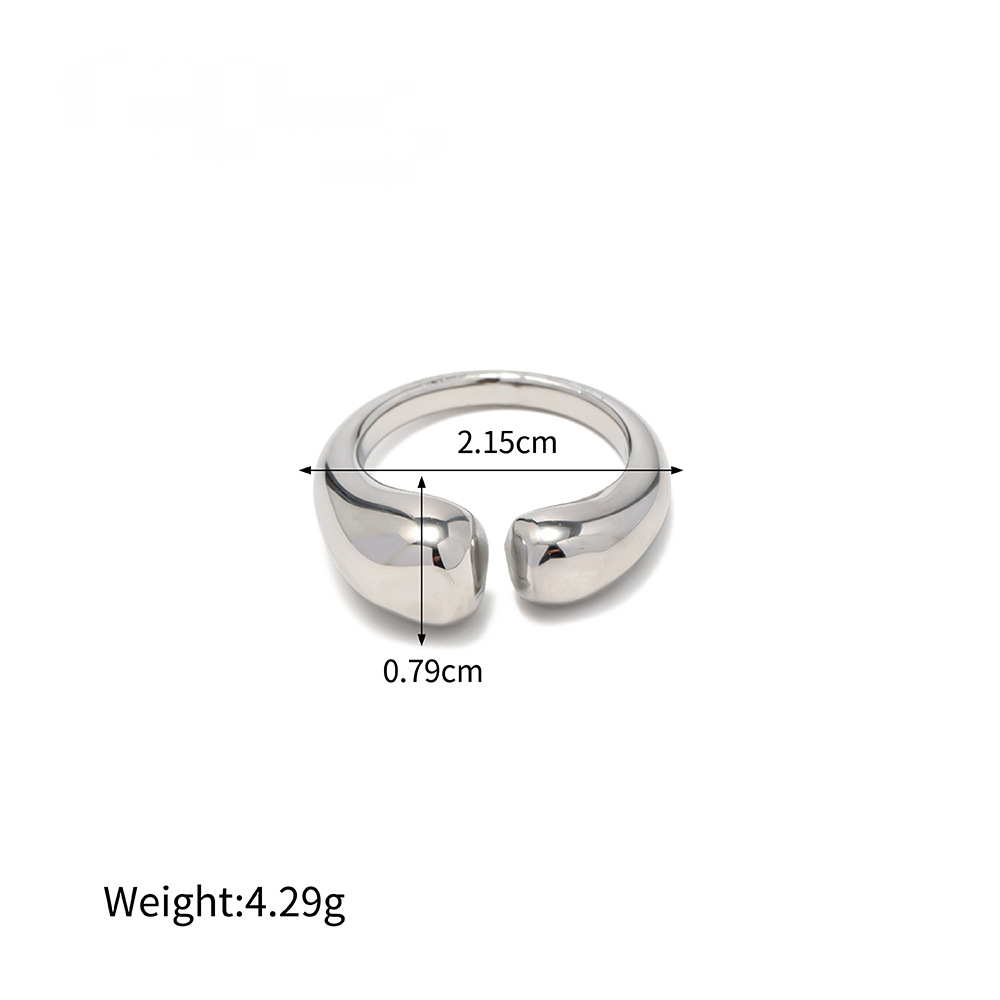 European and American Style Stainless Steel Geometric Ring
