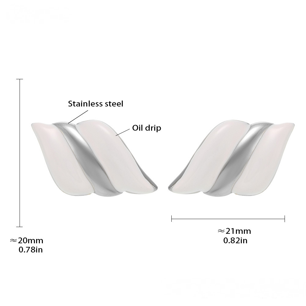 Stainless Steel Wing Hoop Earrings