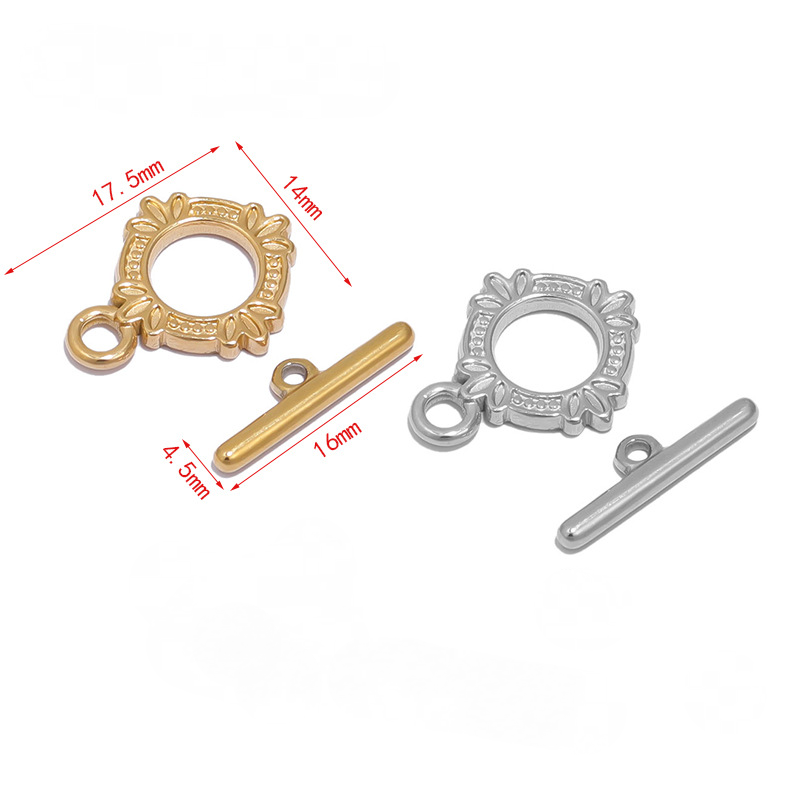 Stainless Steel 18K Gold PVD Toggle Clasp - 4 Pack