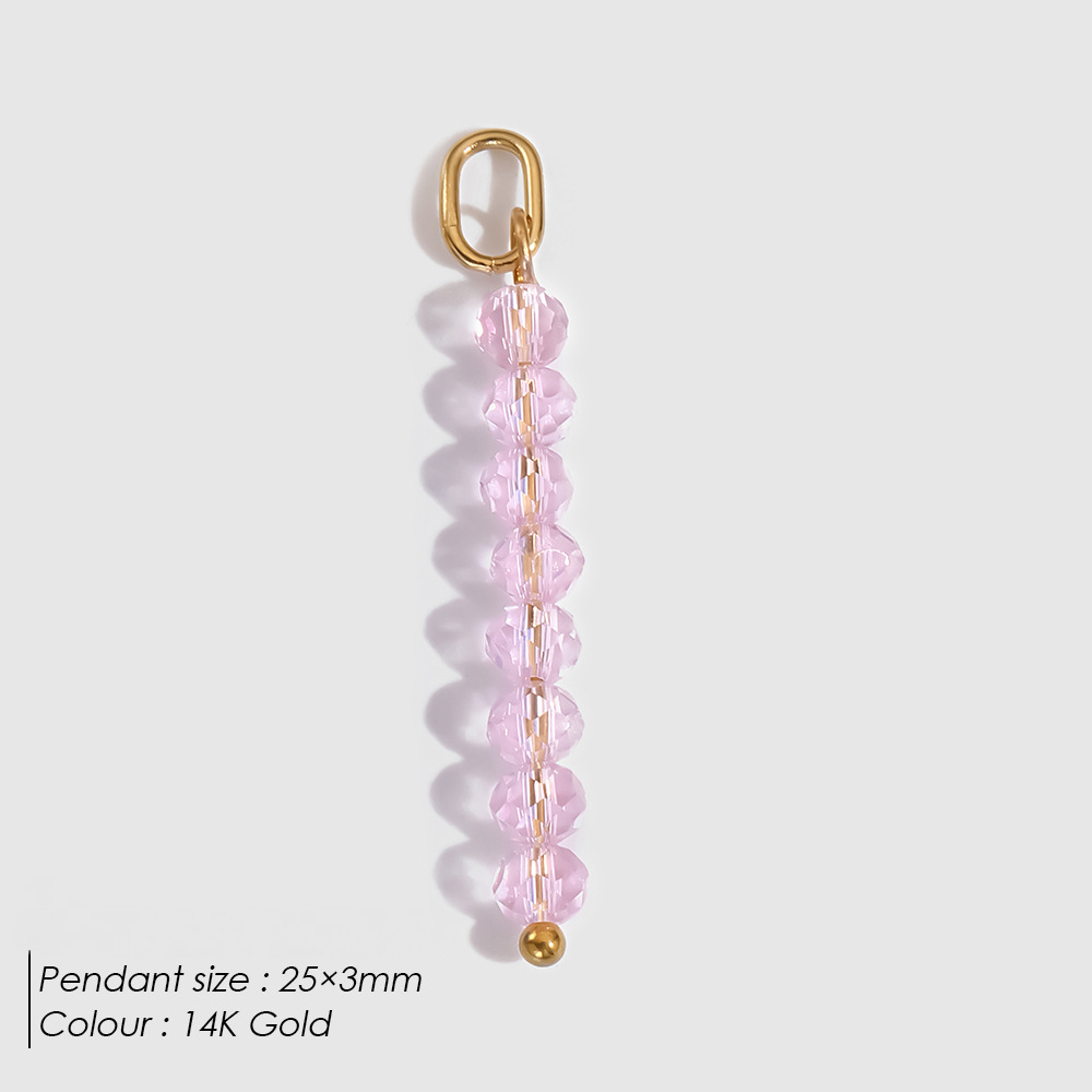 Stainless Steel Rainbow Bead Pendant