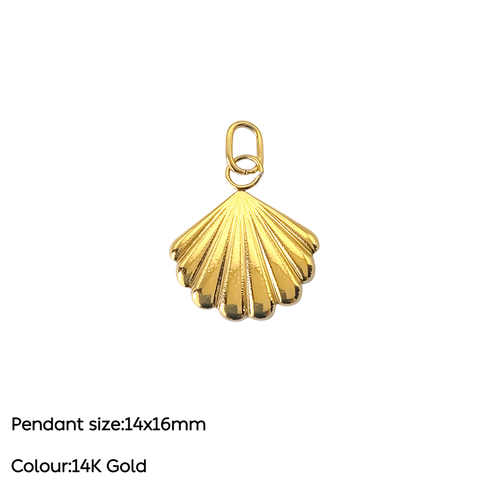 Stainless Steel Double-sided Ocean Series DIY Pendant