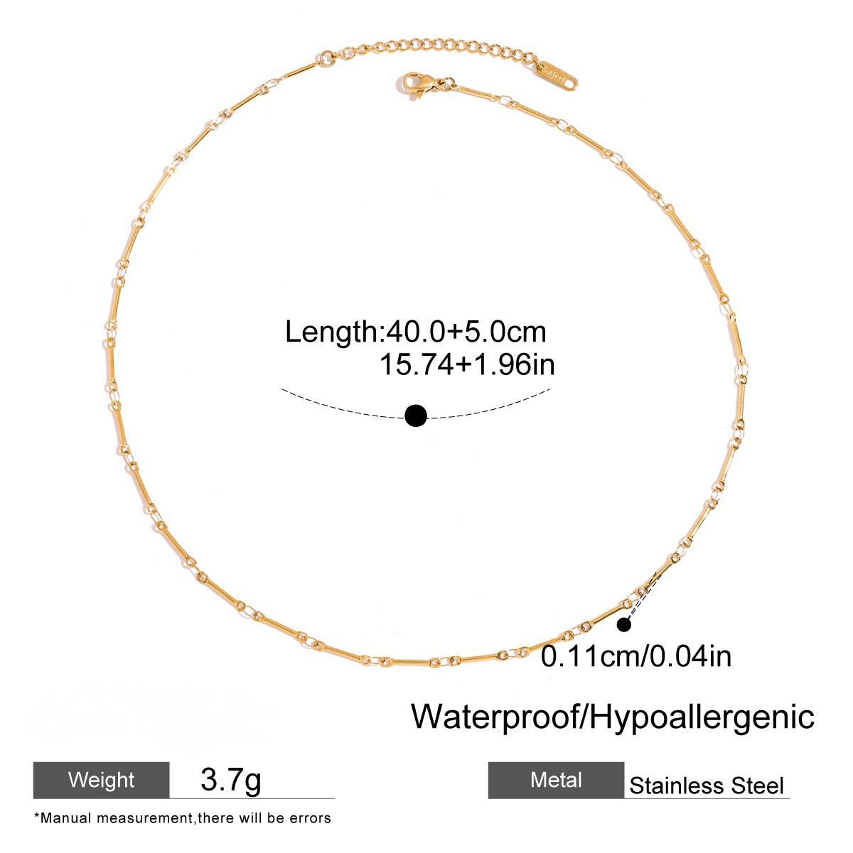 Stainless Steel Stacking Metal Chain Necklace