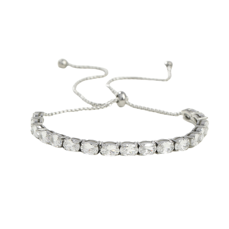 4mm Colored Stone Gradient Adjustable Tennis Bracelet