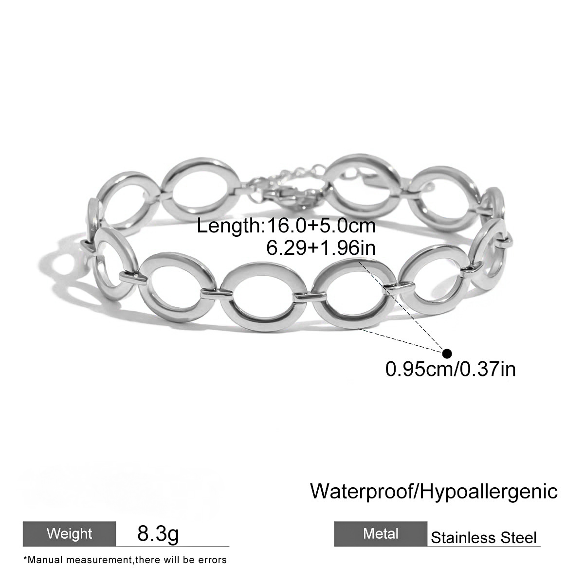 Stainless Steel Cuban Chain Bracelet