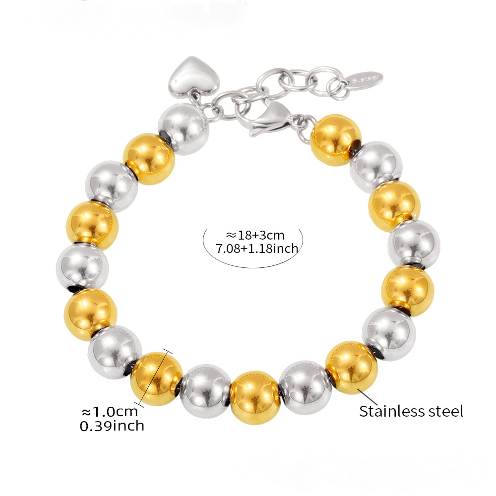 Hollow Round Beads Stainless Steel Bracelet
