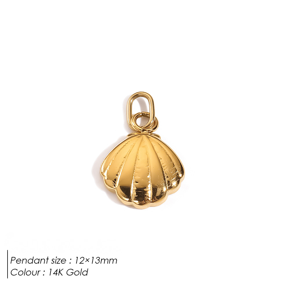 Stainless Steel Double-sided Ocean Series DIY Pendant