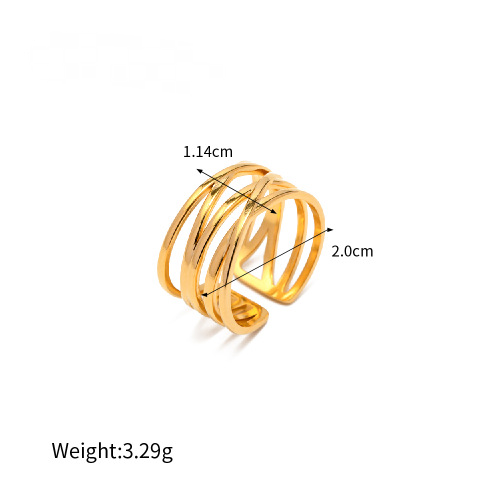 Stainless Steel Linear Exaggerated Ring