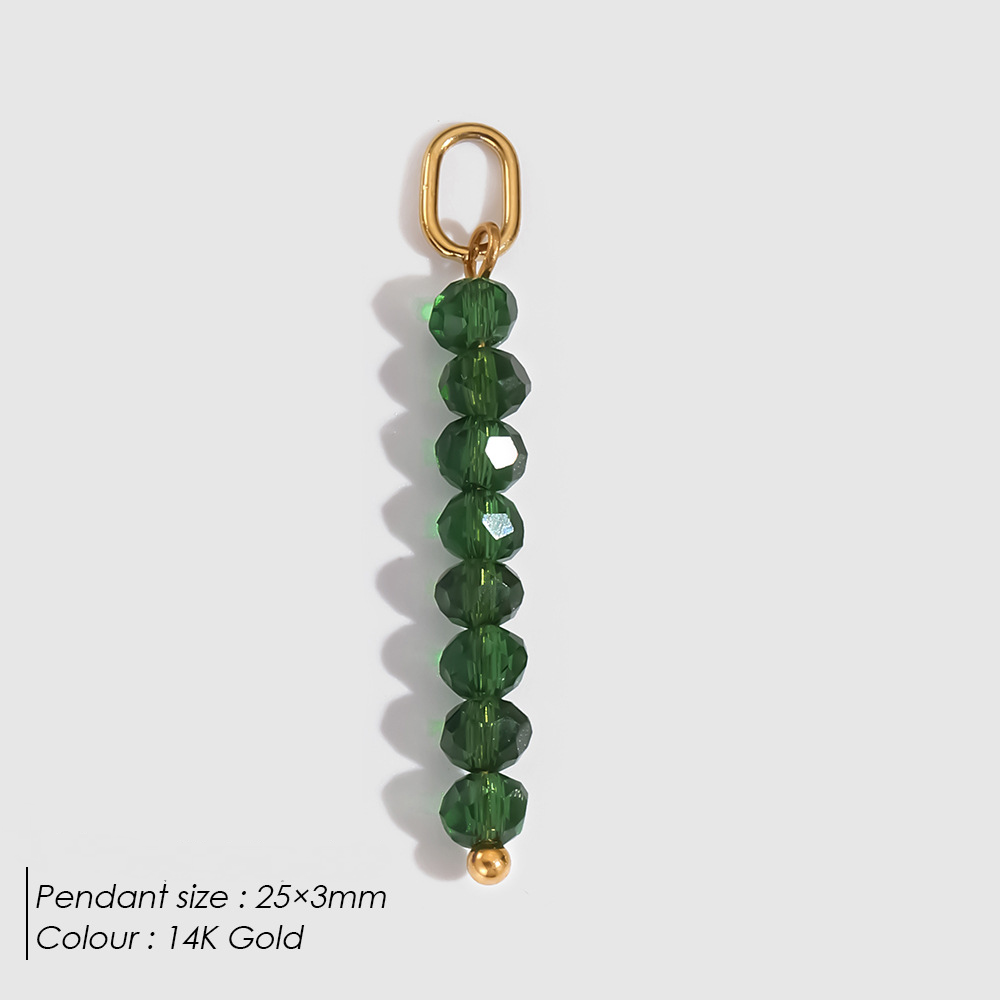 Stainless Steel Rainbow Bead Pendant