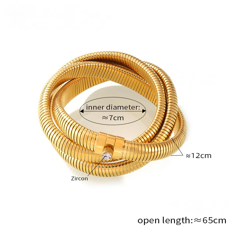 Stainless Steel Cubic Zirconia Double Textured Bracelet