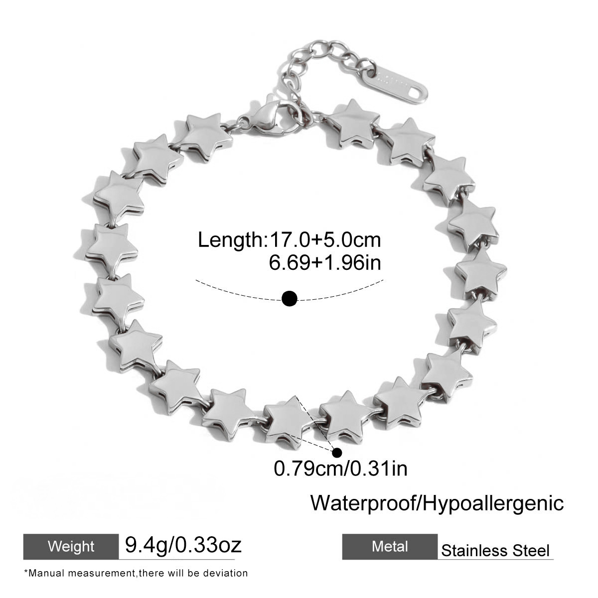Stainless Steel Cuban Chain Bracelet