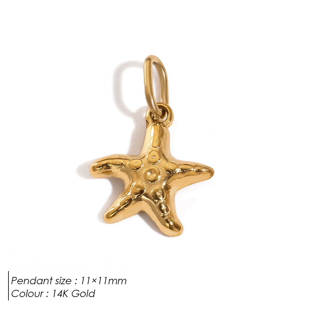 Stainless Steel Double-sided Ocean Series DIY Pendant