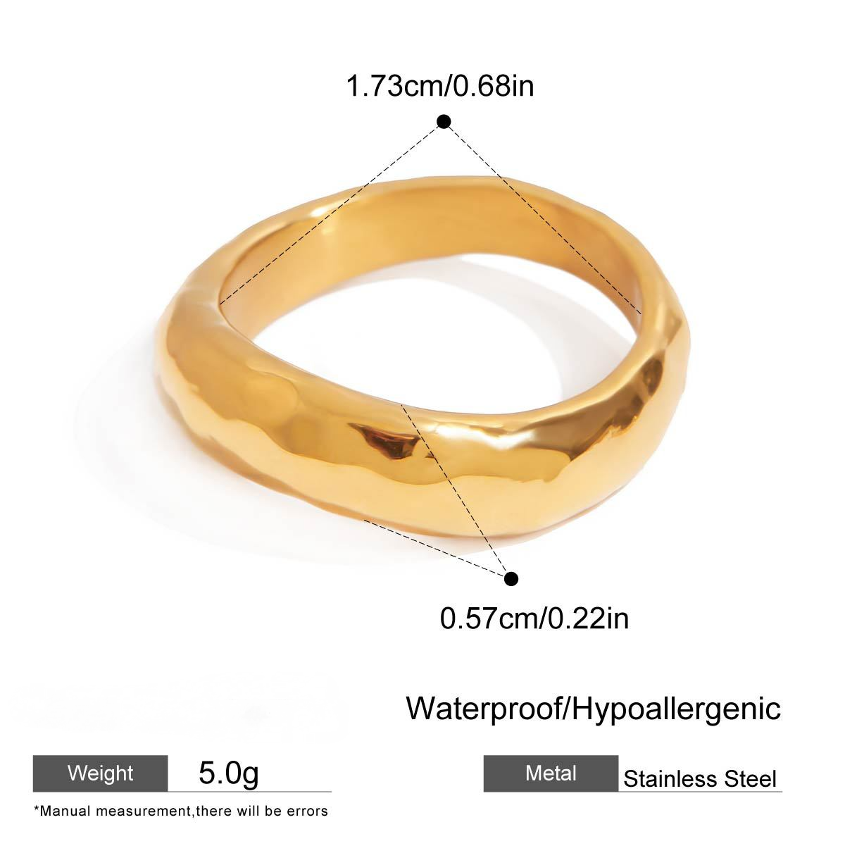 Stainless Steel Cubic Zirconia Band Ring