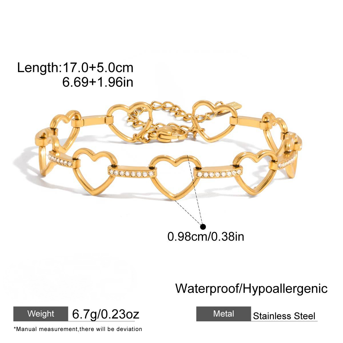 Stainless Steel Flashing Cubic Zirconia Bracelet