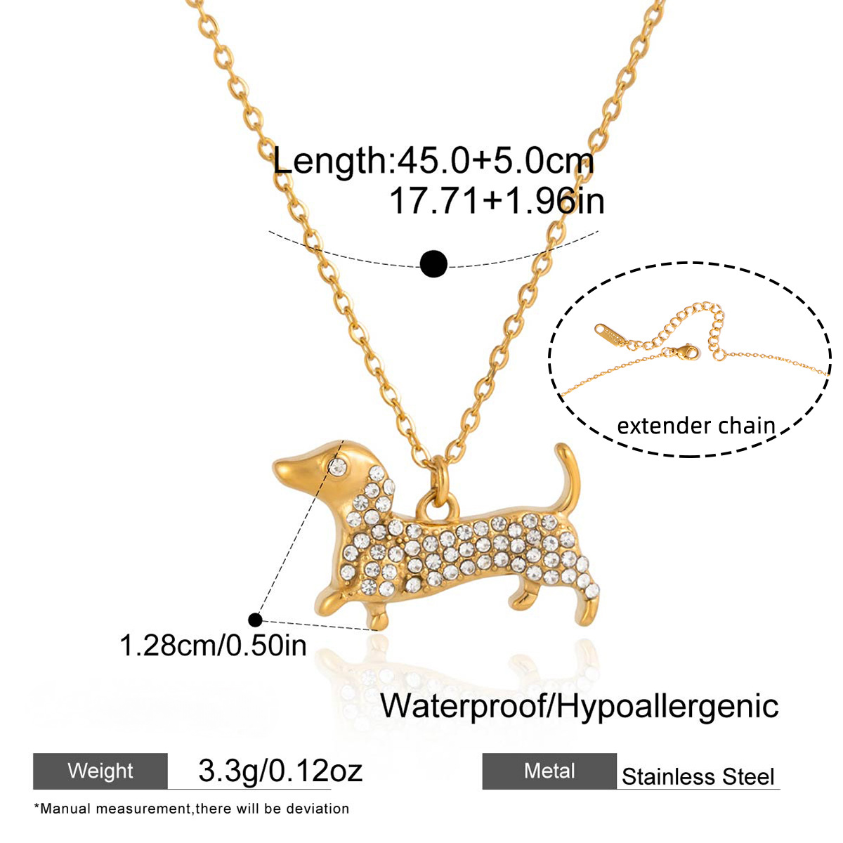 Stainless Steel Pet Cat and Dog Necklace