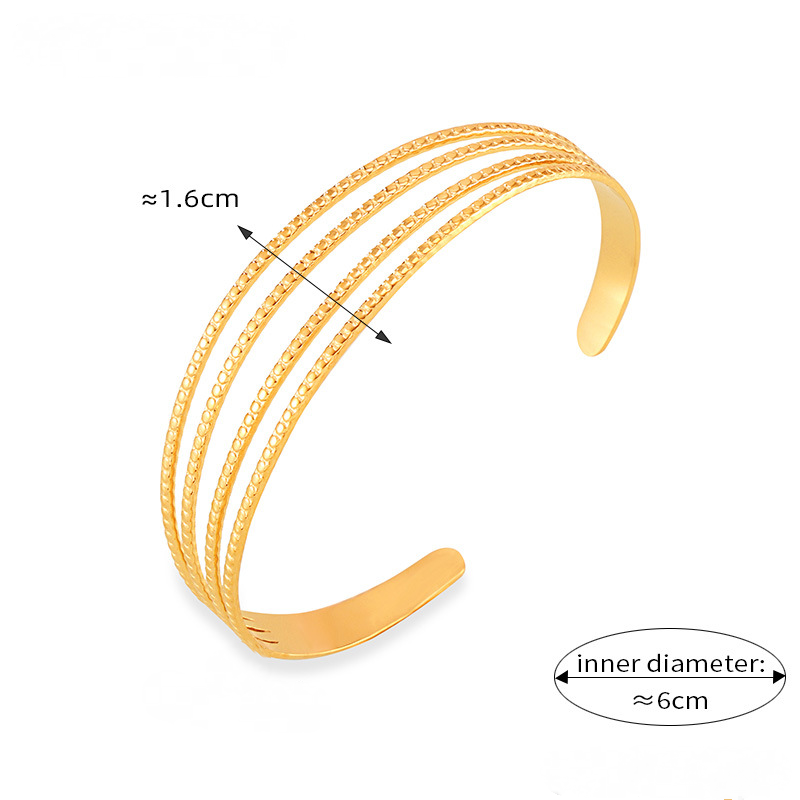 Stainless Steel Round Bead Stitching Multi-layer Bracelet