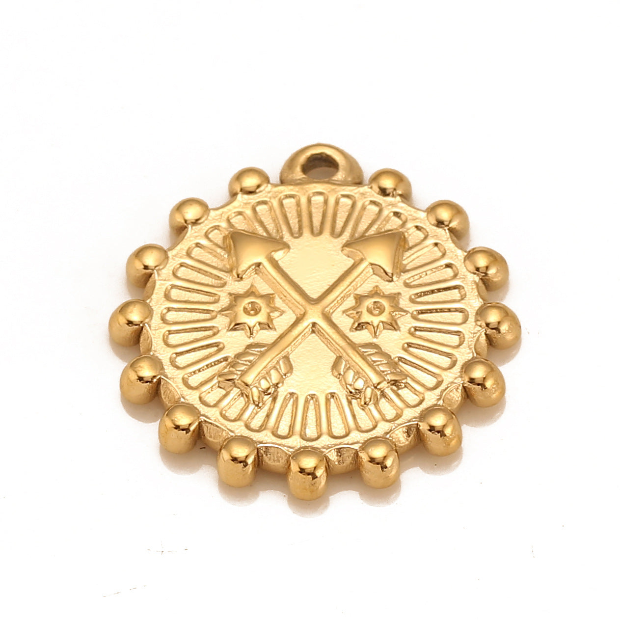Pendentif d'archer rond à double flèche