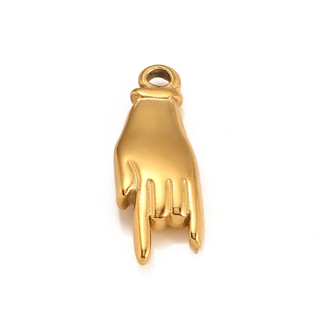 Hip Hop Gesture Stainless Steel Pendant