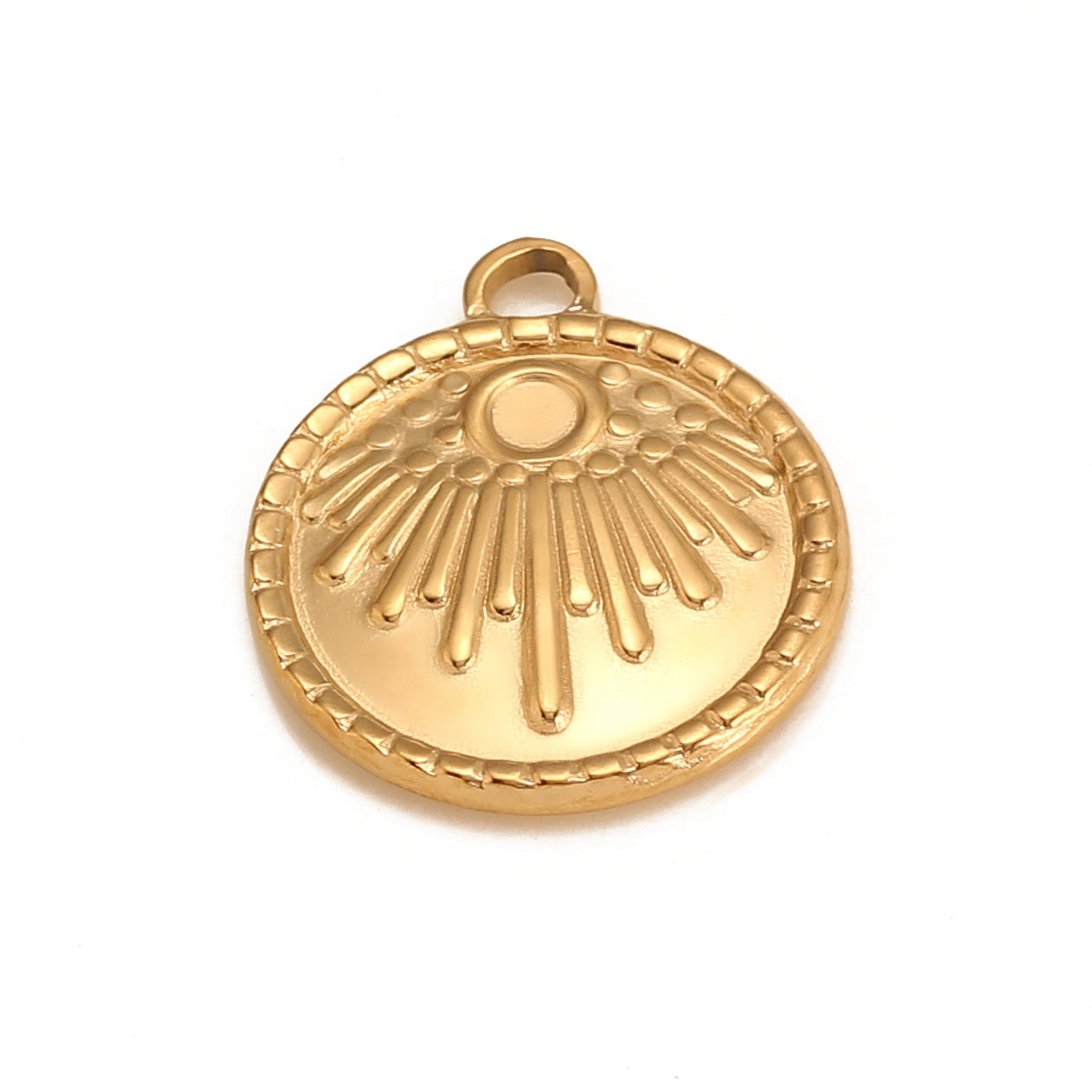 Pendentif Soleil 3D en acier inoxydable