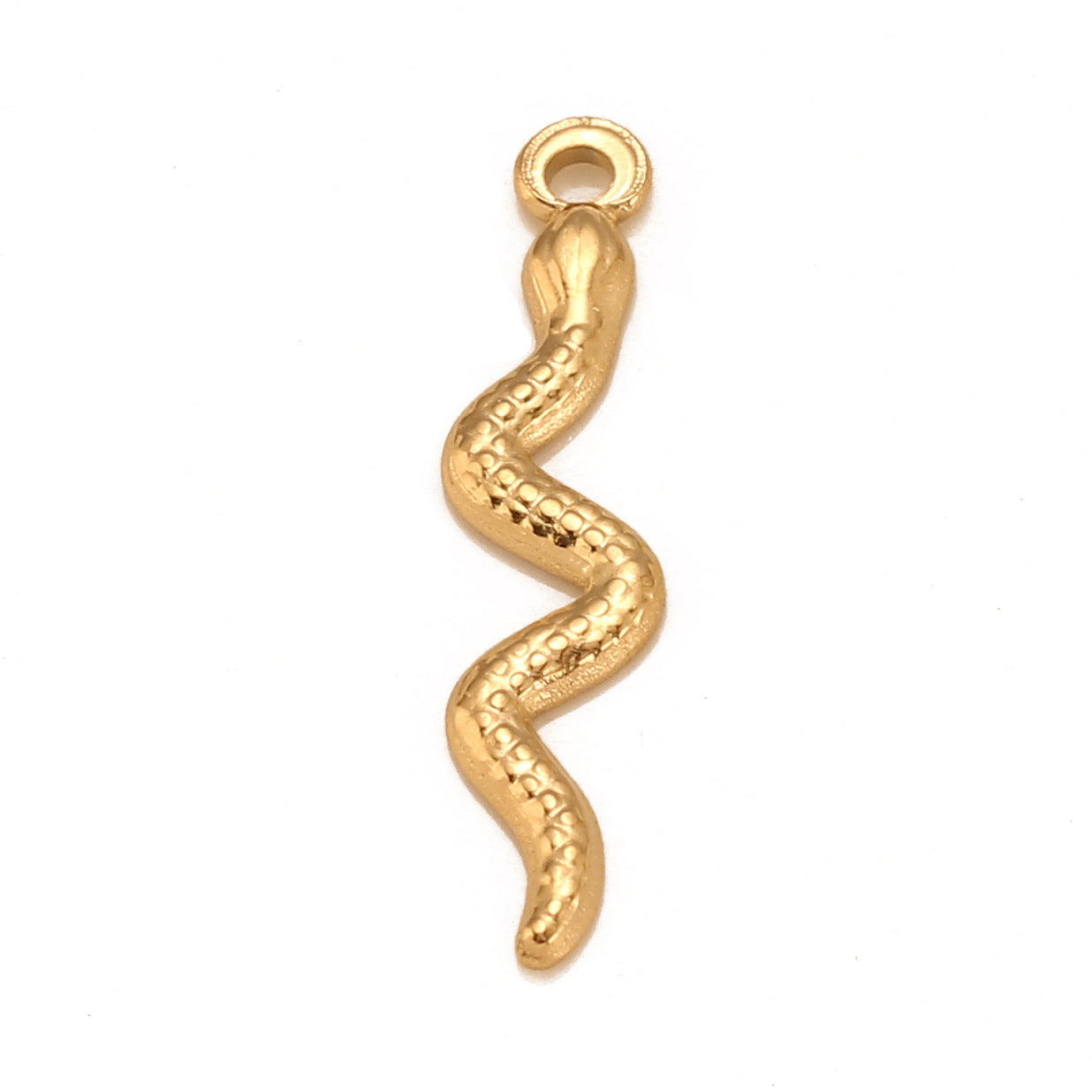 Pendentif serpent en acier inoxydable