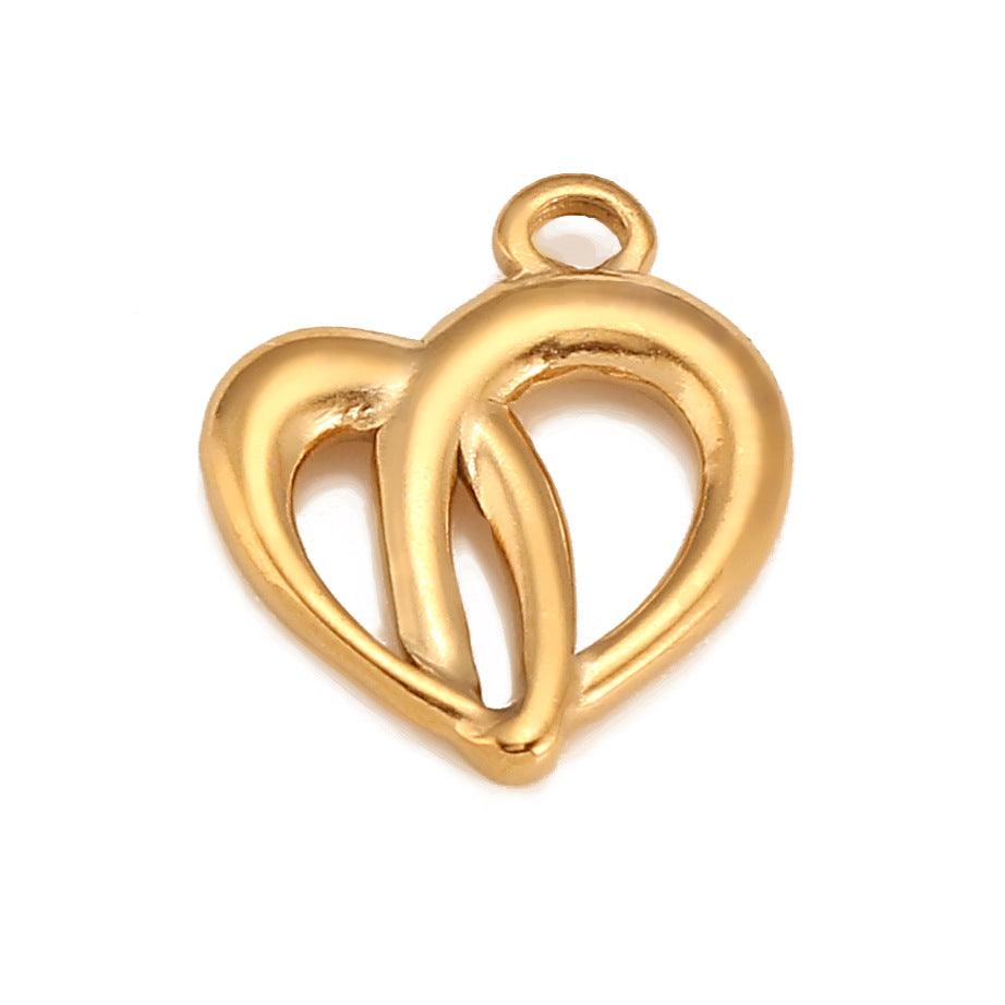 Stainless Steel Double Heart Pendant