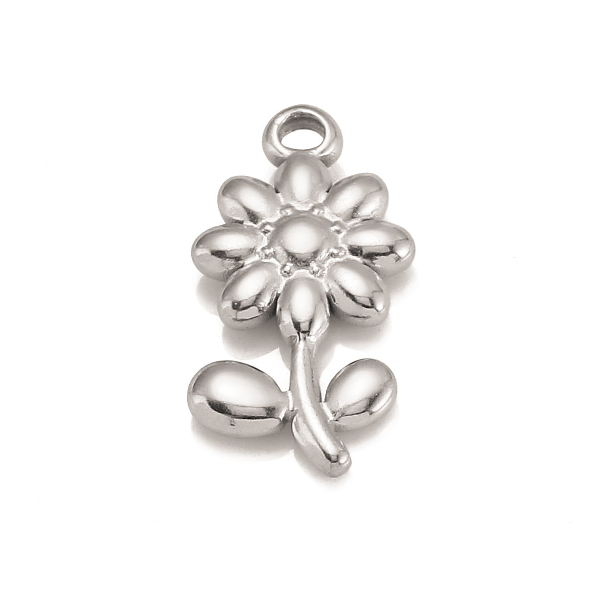 Stainless Steel 3D Daisy Pendant