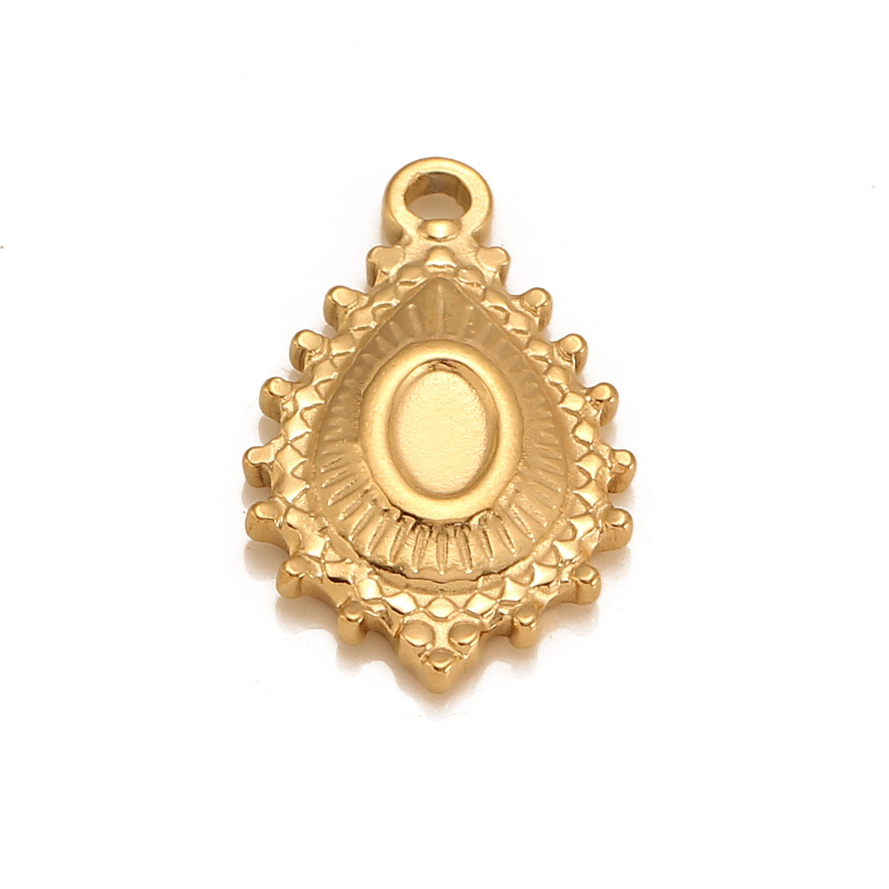 Stainless Steel Vintage Drop Shape Pendant