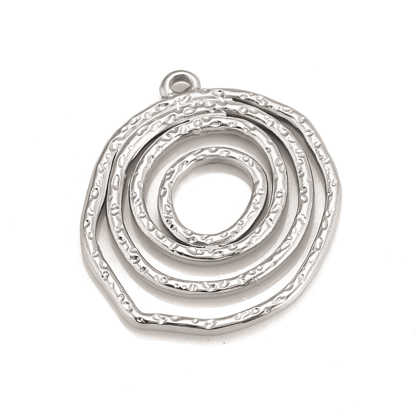 Stainless Steel Irregular Oval Pendant
