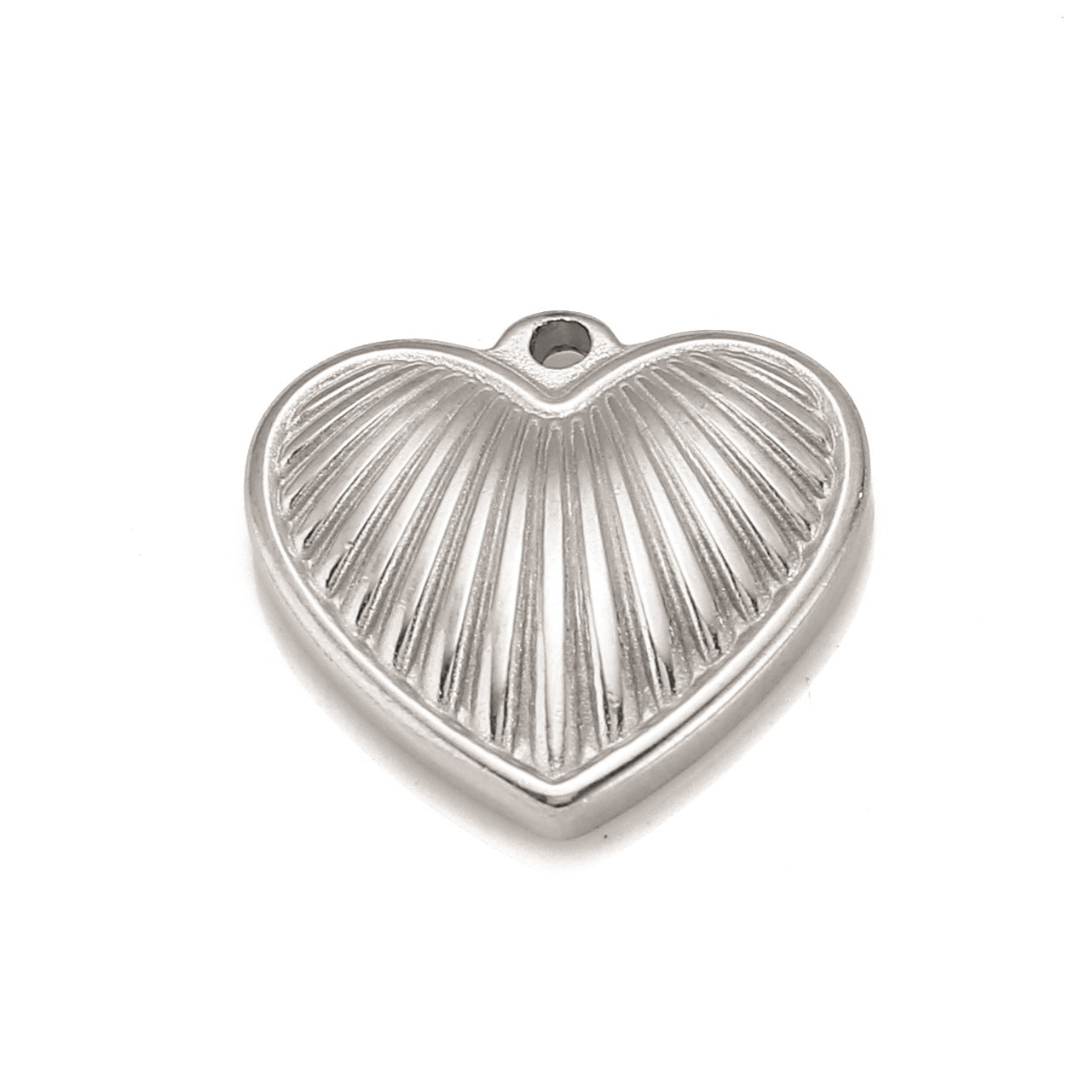 Stainless Steel 3D Heart-Shaped Pendant