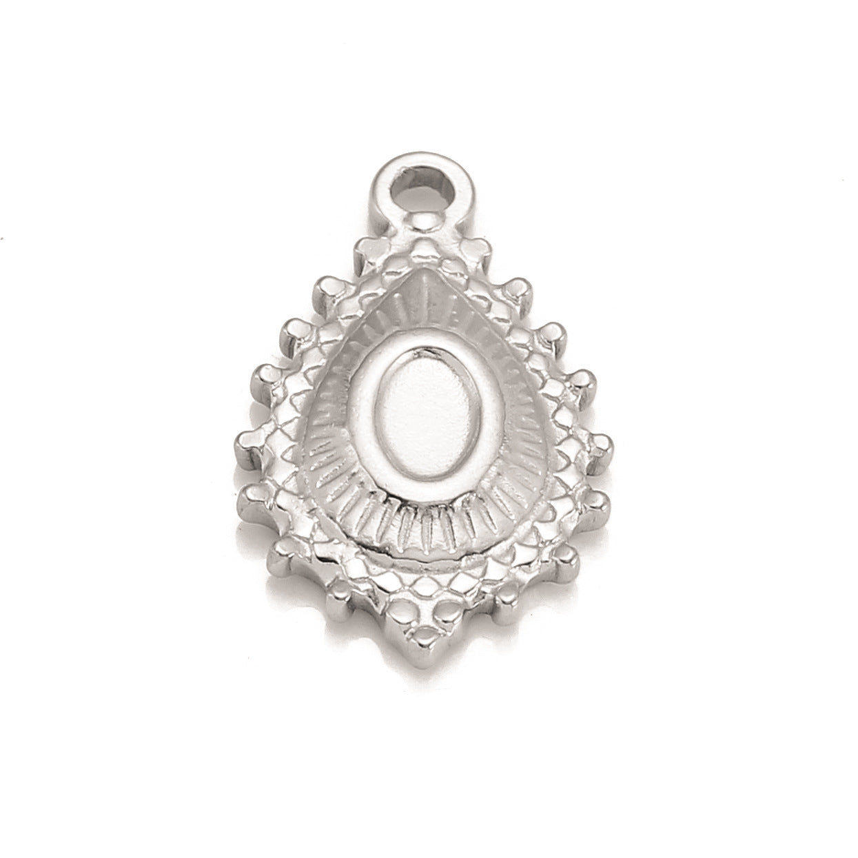 Stainless Steel Vintage Drop Shape Pendant