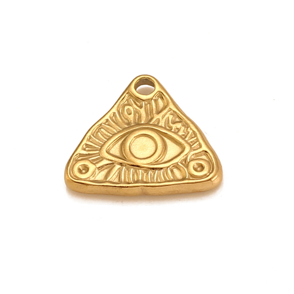 Stainless Steel Triangular Devil's Eye Pendant