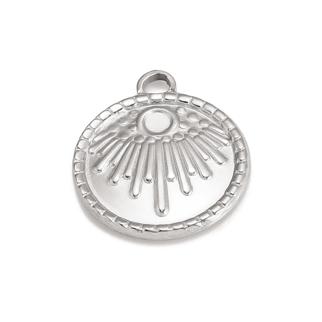 Pendentif Soleil 3D en acier inoxydable